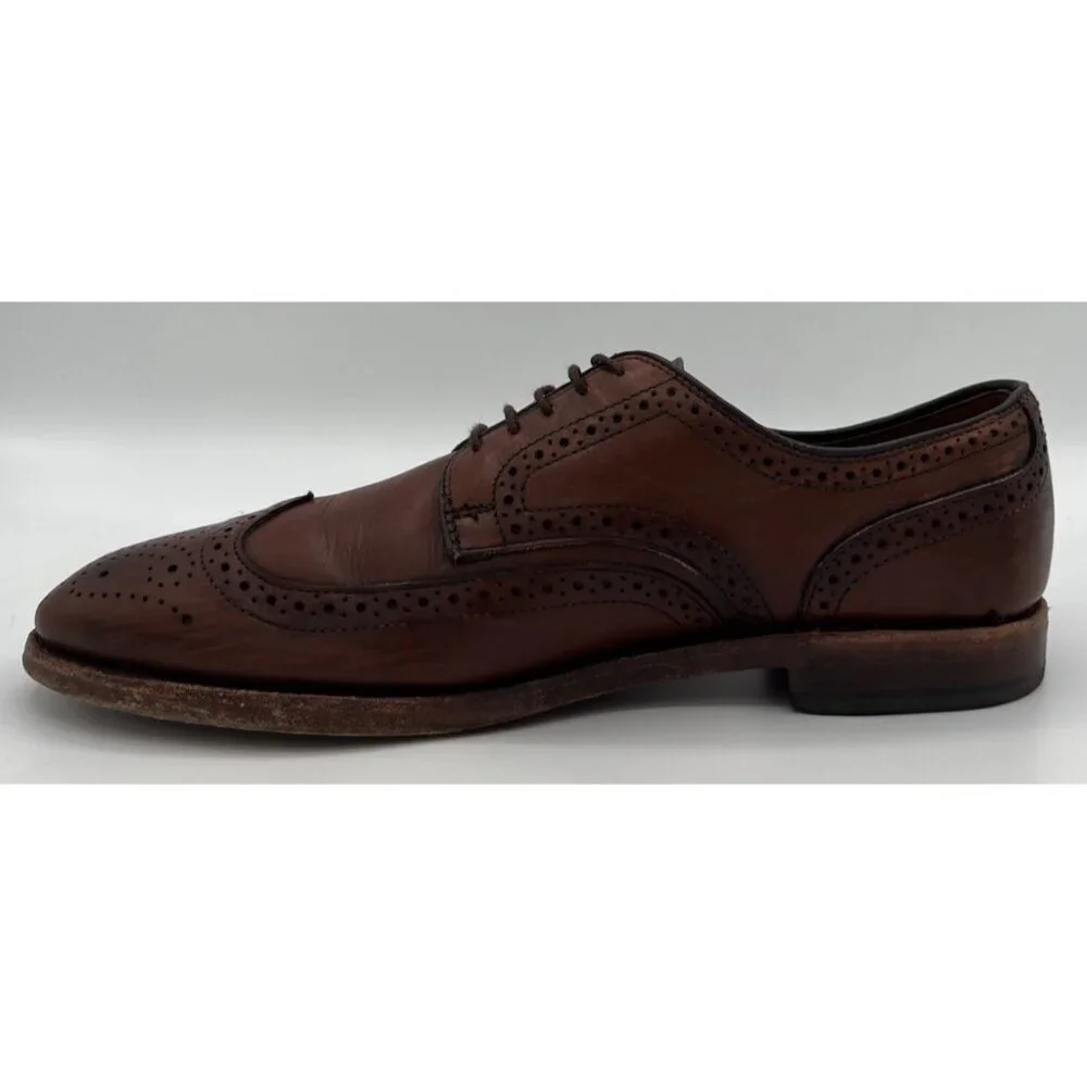 Allen Edmonds Madison Park Dark Walnut Brown Leather Wingtip Oxfords Size 9D